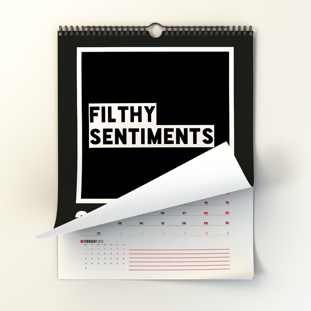 2026 Black Filthy Sentiments Wall Calendar #1 image